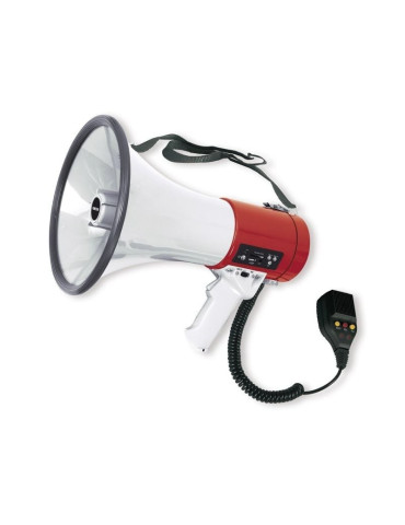Megáfono con sirena...