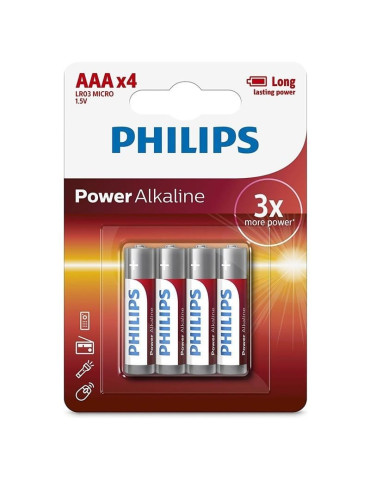 Pack de 4 pilas aaa philips...