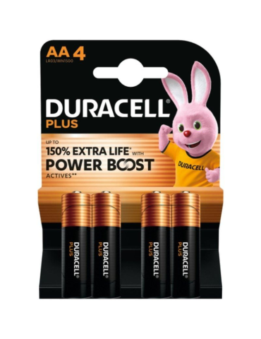 Pack de 4 pilas aa duracell...