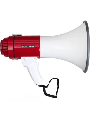 Megáfono con sirena...